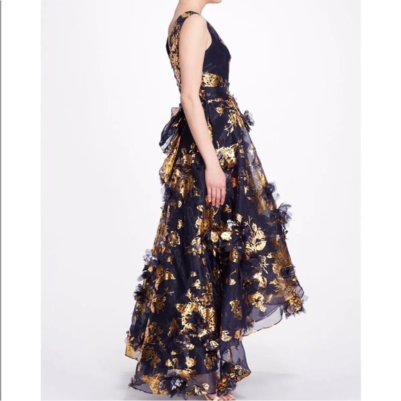 NWT Marchesa Notte Organza High-Low Gown - Picture 2 of 3